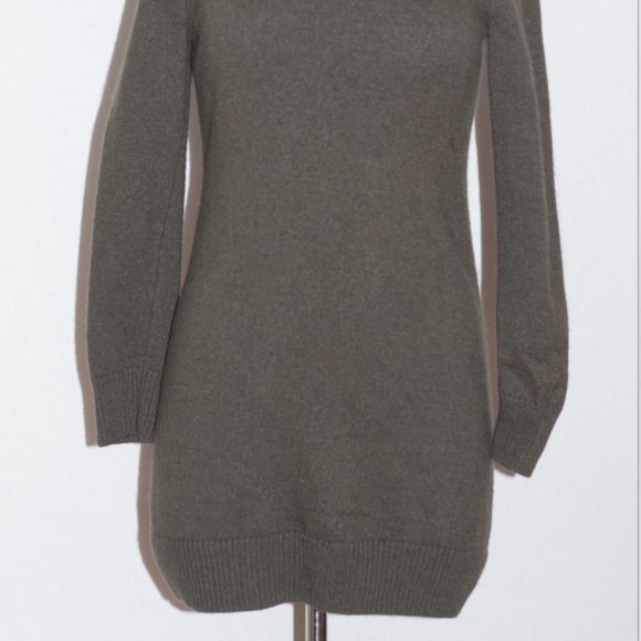 Cynthia Rowley Wool Army Green Sheath Dress (S) - Picture 11 of 11